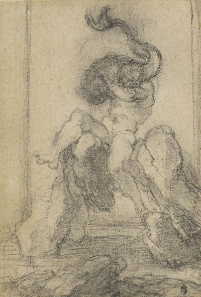 Ein Meeresgott mit einem Delfin, 1652-3 von Gian Lorenzo Bernini